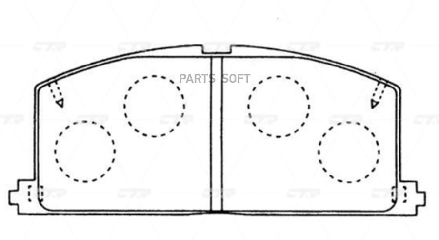 

Тормозные колодки Ctr передние дисковые CKT107