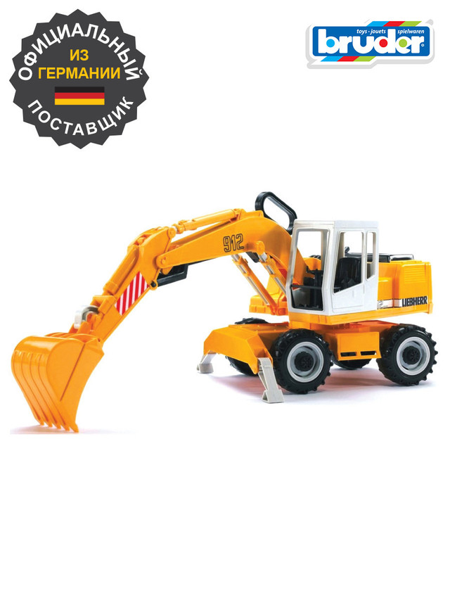 Экскаватор колёсный Bruder Liebherr экскаватор погрузчик колёсный bruder jcb midi cx