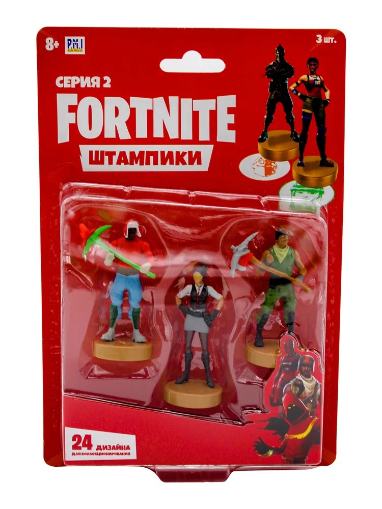 

Fortnite Штампик серия 2, 3 шт Святочный рейнджер, Стажёр, Штурмовой Десантник FOR5220