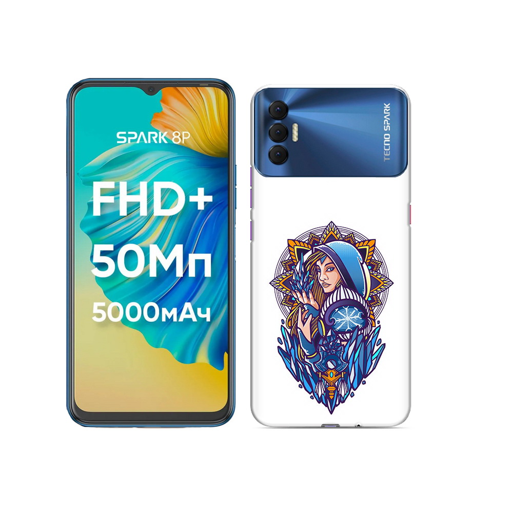 

Чехол MyPads Tocco для Tecno Spark 8P кристал мейден дота 2, Прозрачный, Tocco