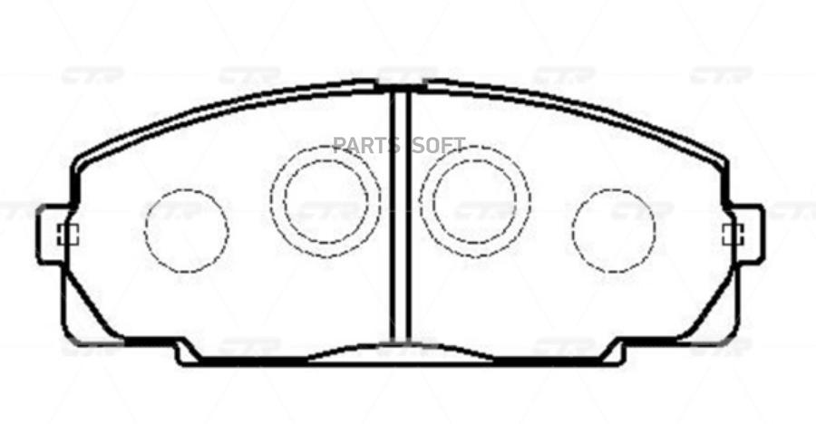 

Тормозные колодки Ctr передние дисковые CKT39