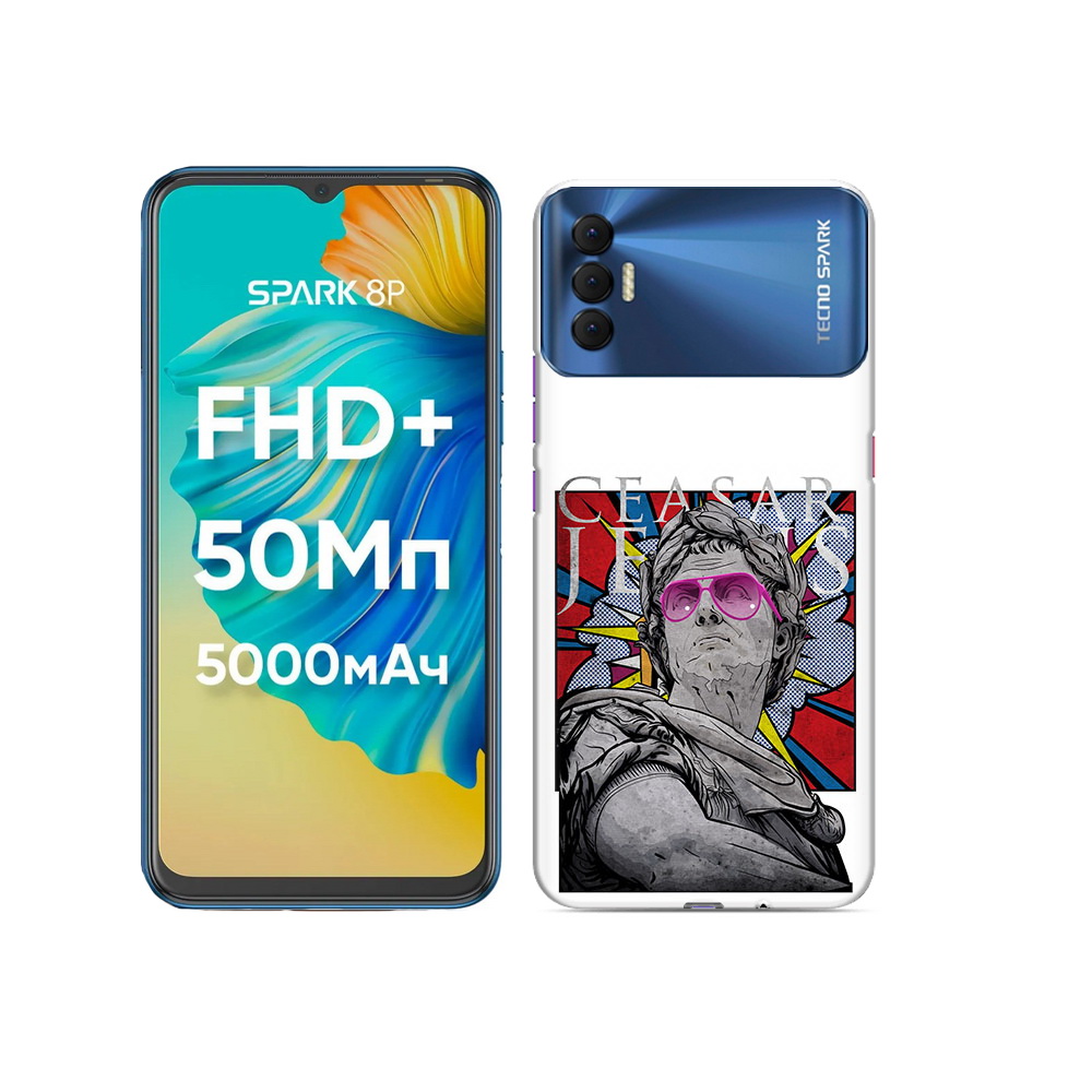 

Чехол MyPads Tocco для Tecno Spark 8P крутая статуя свободы, Прозрачный, Tocco