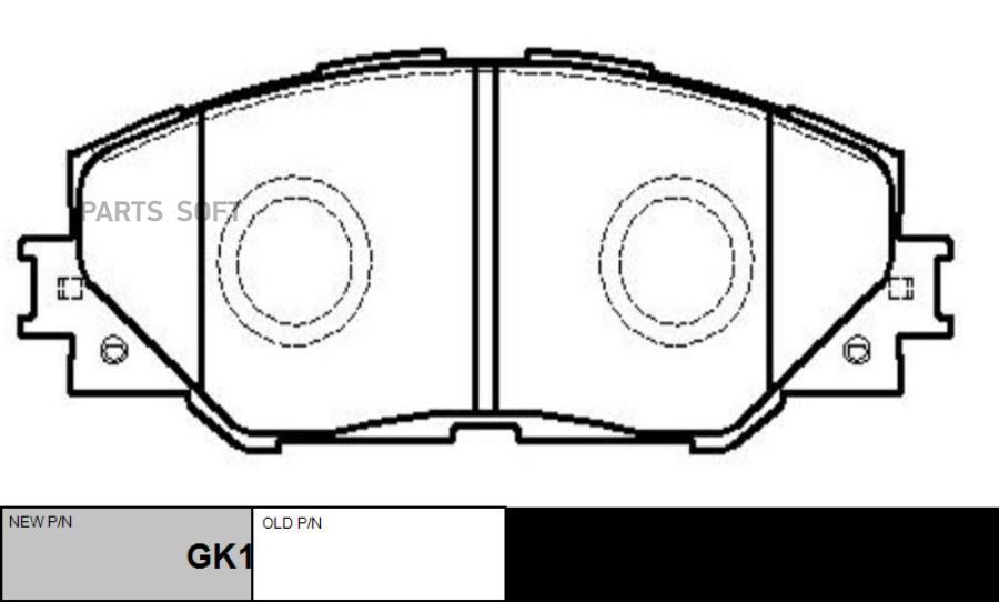 

Колодки тормозные Toyota RAV 4 05-, Vibe 09- передние CTR CTR CKT49