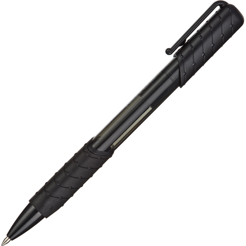 Ручка шариковая автоматическая KORES К6 треуг.корп,манж,0,5мм, черн, (4шт.)