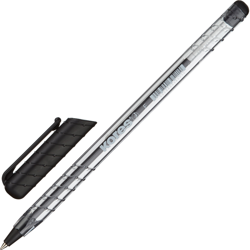Ручка шариковая Kores К1 неавт. F 0,7 мм черная 10 шт