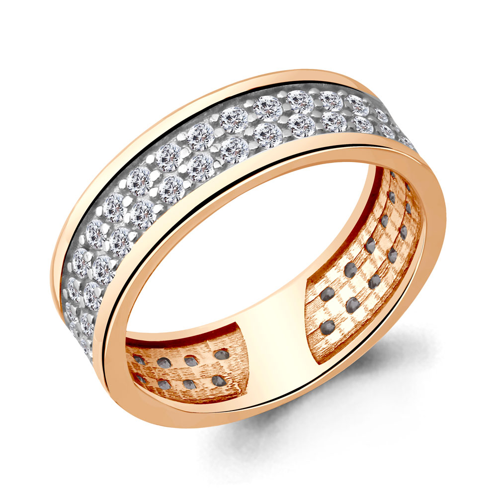 

Кольцо из серебра с фианитом р.  Aquamarine 62371А_925_з, 62371А_925_з