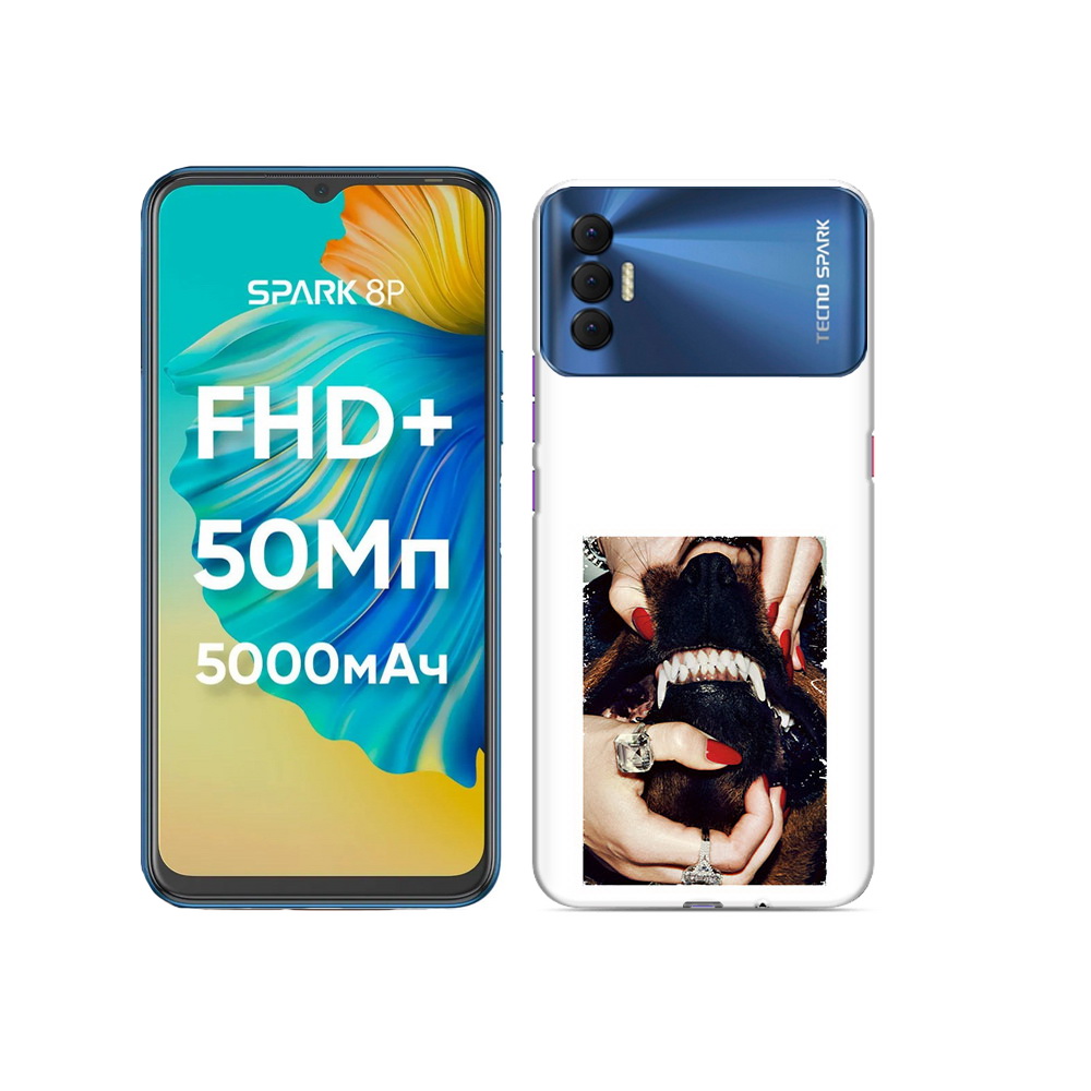 

Чехол MyPads Tocco для Tecno Spark 8P маникюр, Прозрачный, Tocco