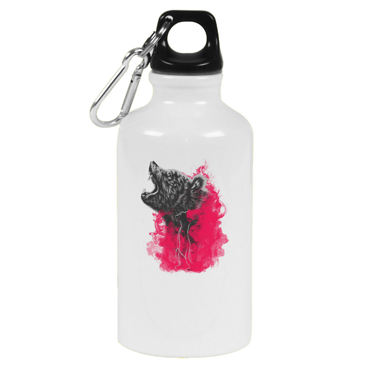 Бутылка спортивная CoolPodarok Медведь в розовом дыму