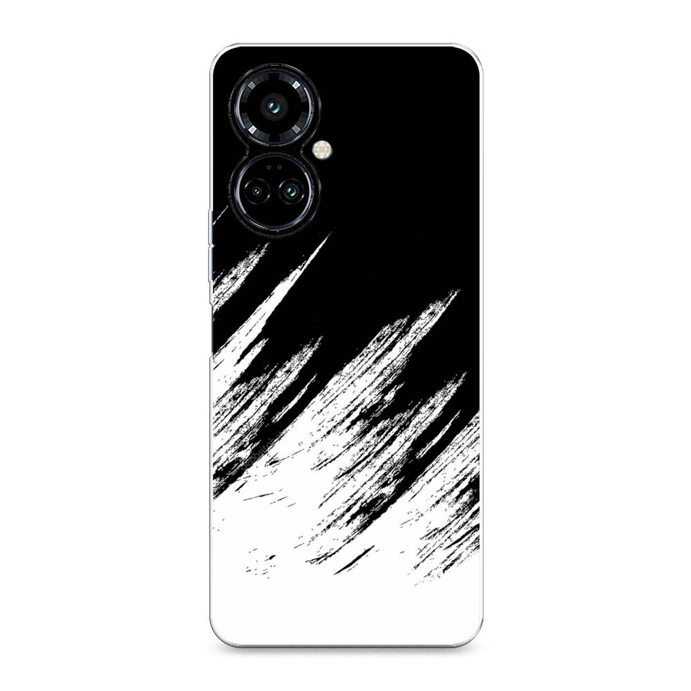 

Силиконовый чехол "Черно белые брызги" на Tecno Camon 19 Pro, Черно белые брызги