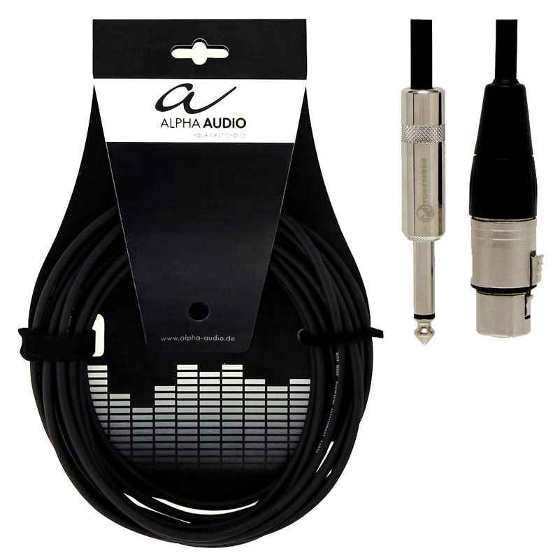 

Кабель аудио 1xJack - 1xXLR Alpha Audio Pro Line 3.0 m 190575, Pro Line 3.0 m 190575