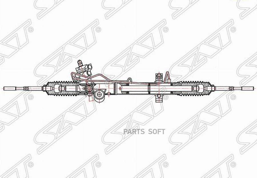 

SAT ST-49001-CA000 Рейка рулевая NISSAN MURANO Z50 02- LHD 1шт