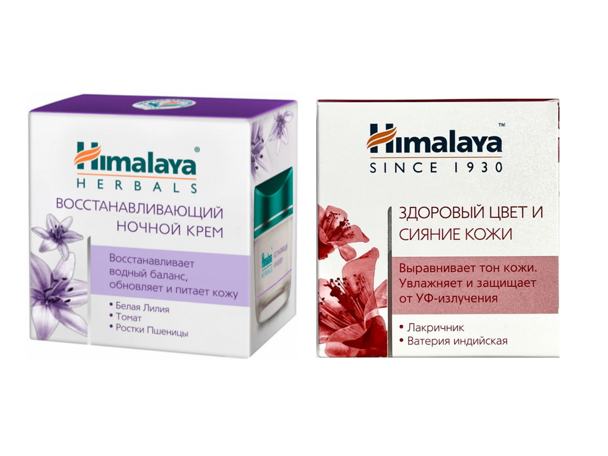 

Набор Кремов для лица Himalaya Восстанавливающий ночной 50мл + Здоровый цвет и сияние 50мл, Набор Кремов для лица Himalaya Восстанавливающий ночной 50 мл. + Здоровый цвет и сияние 50 мл.