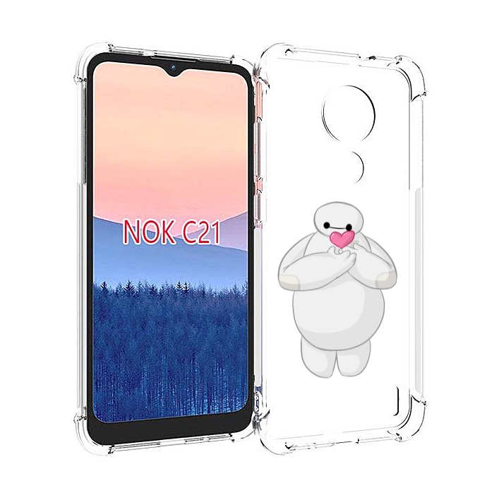 

Чехол MyPads снеговик-с-сердечком для Nokia C21, Прозрачный, Tocco