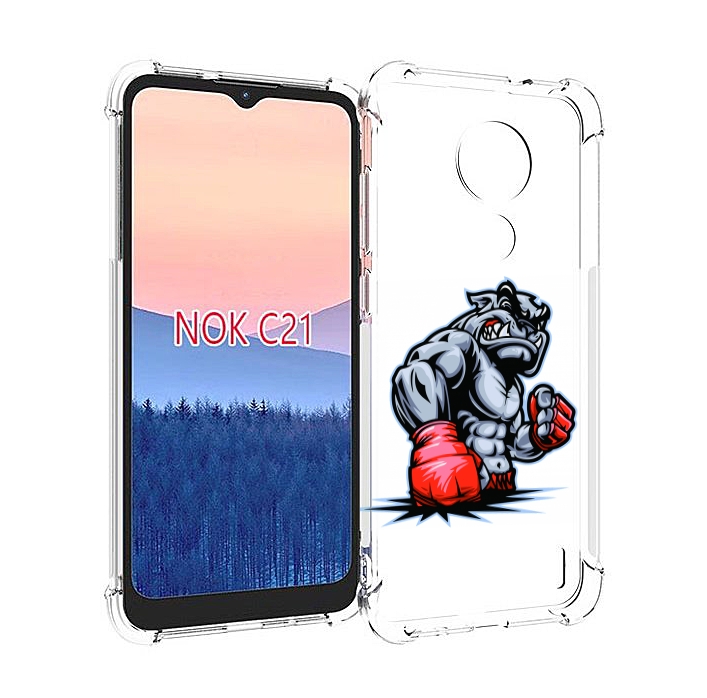 

Чехол MyPads собака-боксер для Nokia C21, Прозрачный, Tocco