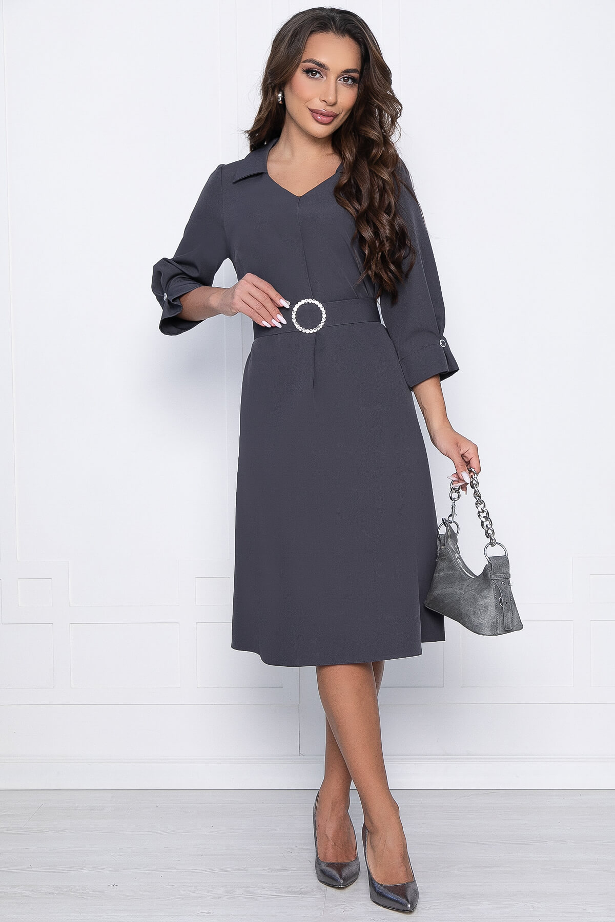 

Платье женское LT Collection Лорэн серое 54 RU, Серый, Лорэн