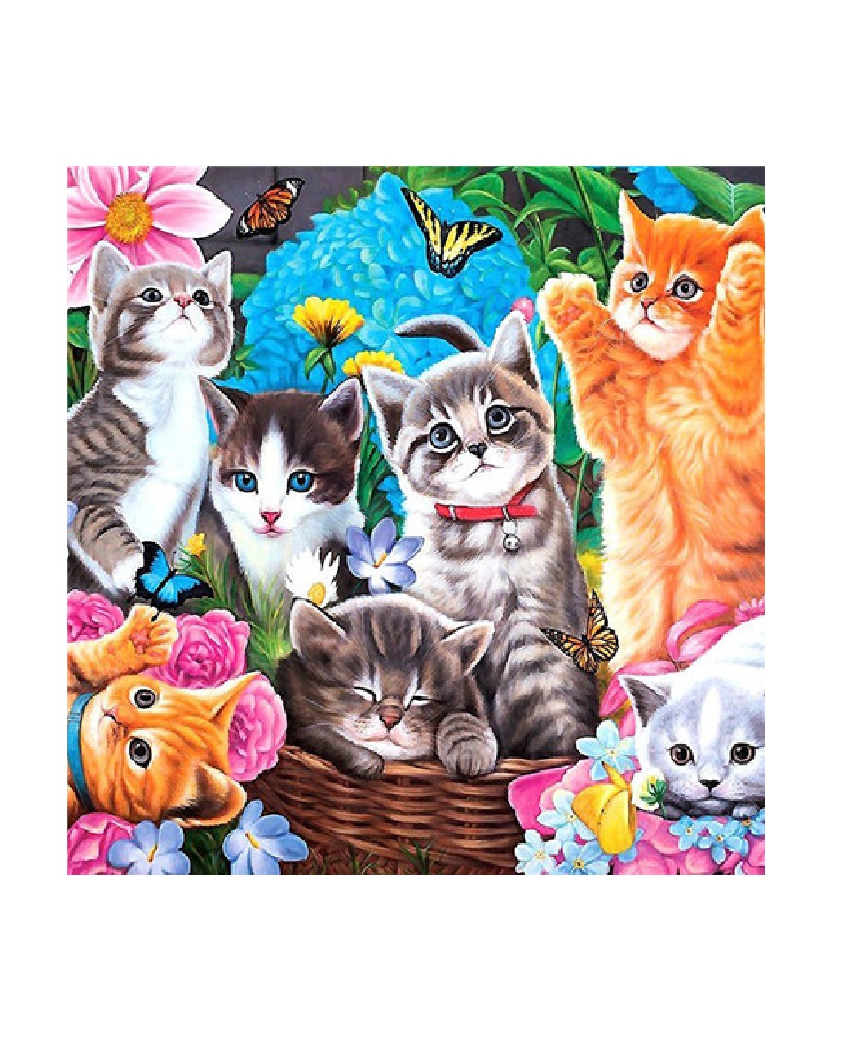 

Алмазная мозаика картина стразами Котята, 30х30 см 40954 00114093, Котята