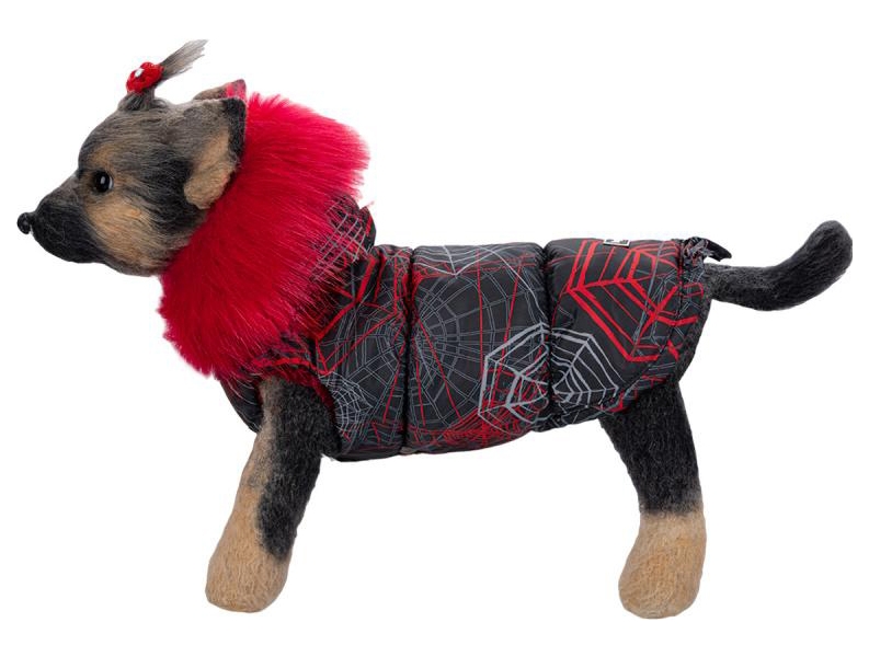 

Куртка-аляска для собак Dogmoda Паутинка девочка р 2 24 см, Красный