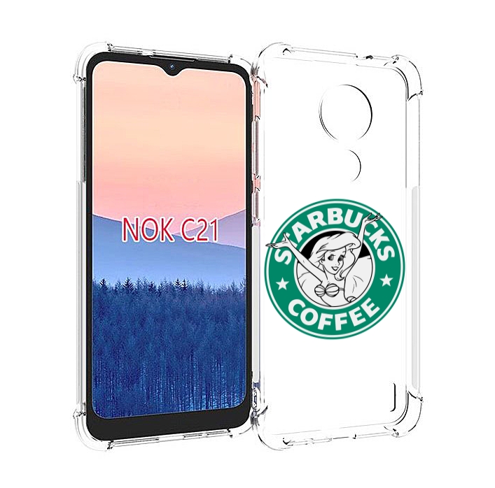 

Чехол MyPads старбакс-кофее для Nokia C21, Прозрачный, Tocco