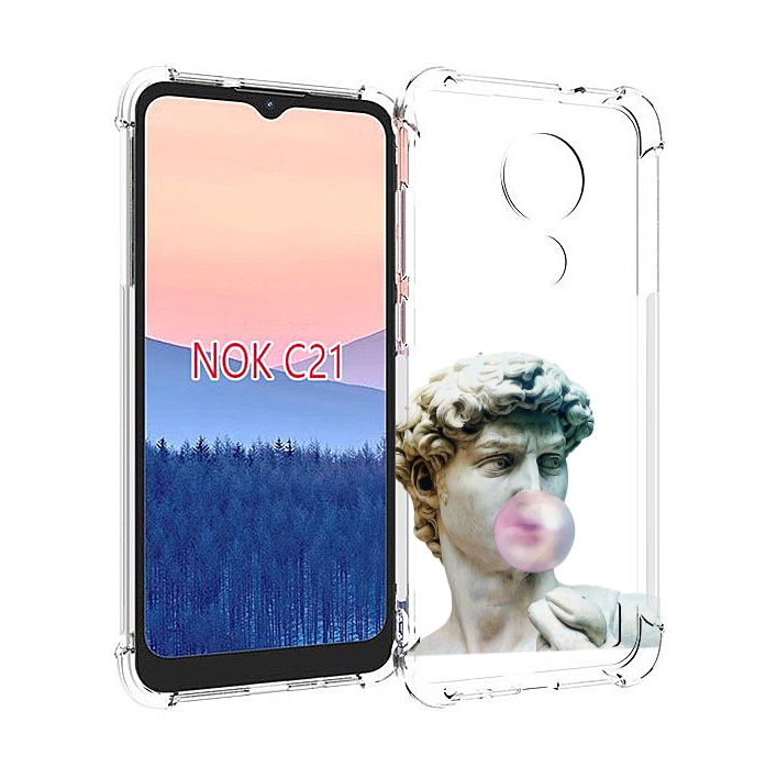 

Чехол MyPads статуя-с-жвачкой для Nokia C21, Прозрачный, Tocco