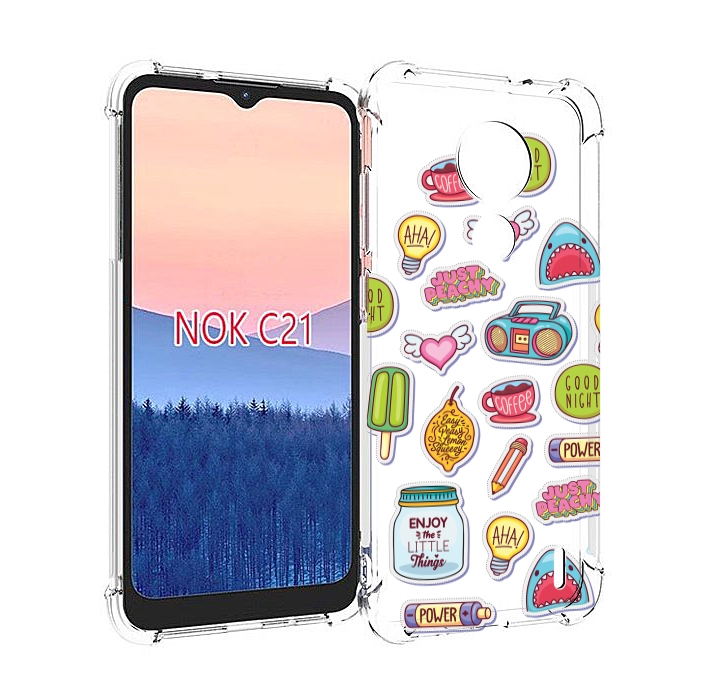 

Чехол MyPads стикер-пак для Nokia C21, Прозрачный, Tocco