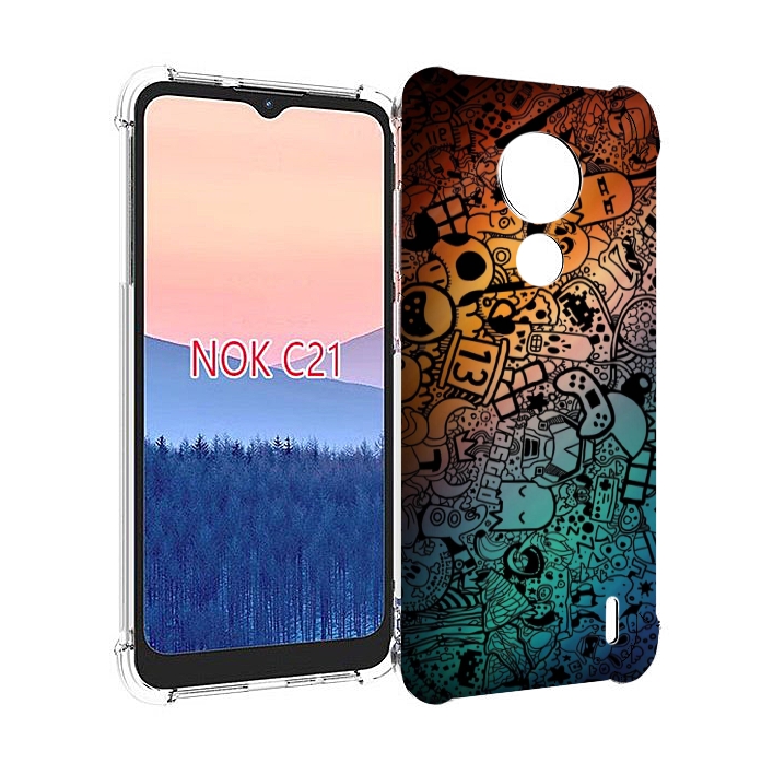 

Чехол MyPads стикеты в тени для Nokia C21, Прозрачный, Tocco