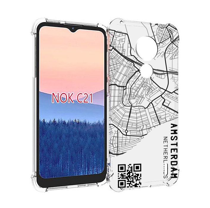

Чехол MyPads схема-амстердам для Nokia C21, Прозрачный, Tocco