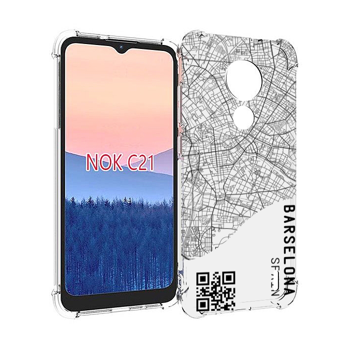 

Чехол MyPads схема-барселона для Nokia C21, Прозрачный, Tocco