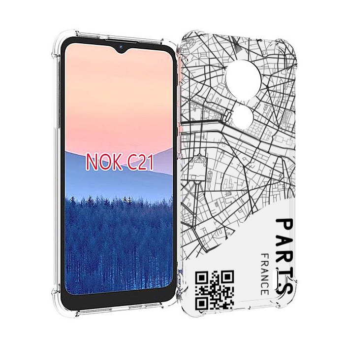 

Чехол MyPads схема-париж для Nokia C21, Прозрачный, Tocco