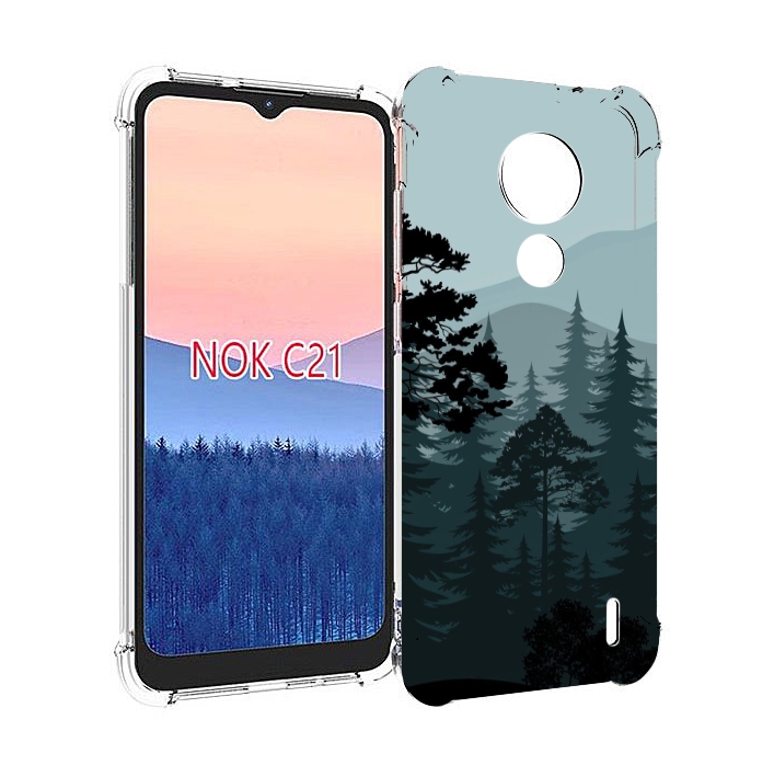 

Чехол MyPads темный лесочек для Nokia C21, Прозрачный, Tocco