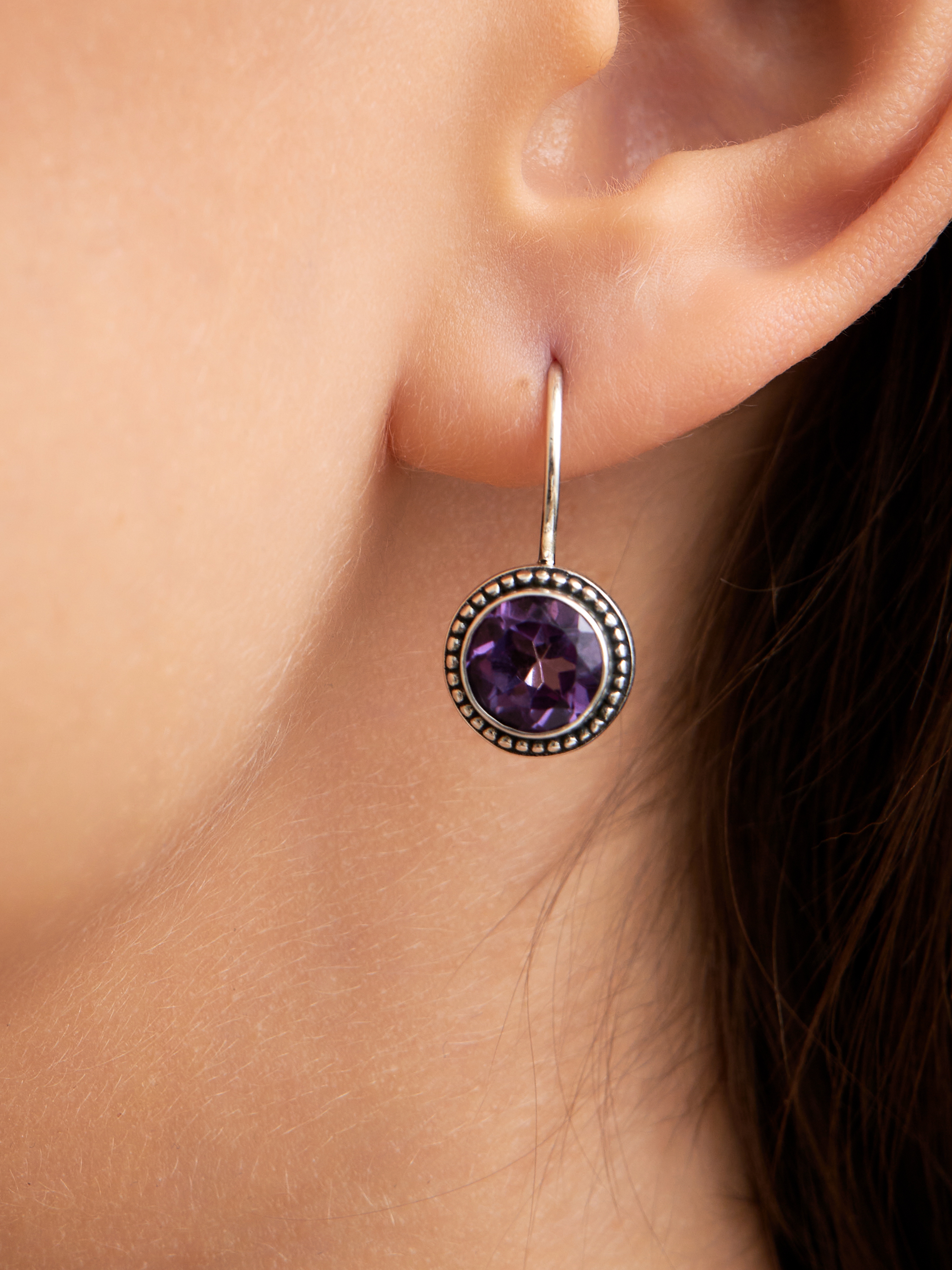 

Серьги из серебра Silver Fly SSE10022AM, аметист, SSE10022AM