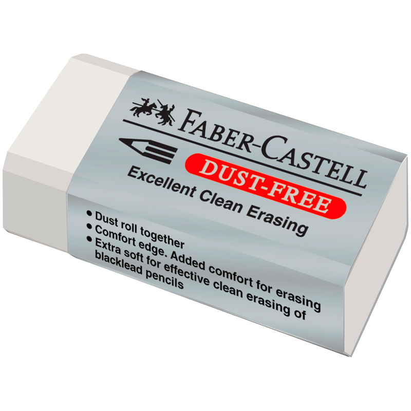 Ластик Faber-Castell Dust Free прямоугольный картонный футляр 41185115мм 364₽