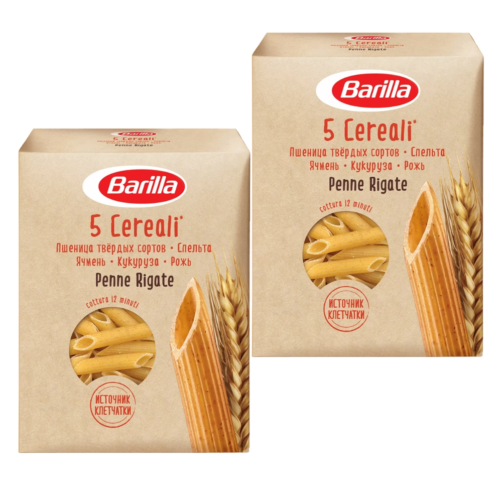 фото Макаронные изделия barilla penne rigate 5 злаков, 450 г*2 шт