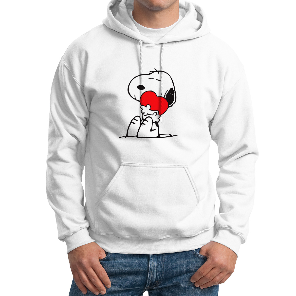 

Худи унисекс CoolPodarok Мультфильм.Снупи с сердечком белое 56 RU, CX56M0561722