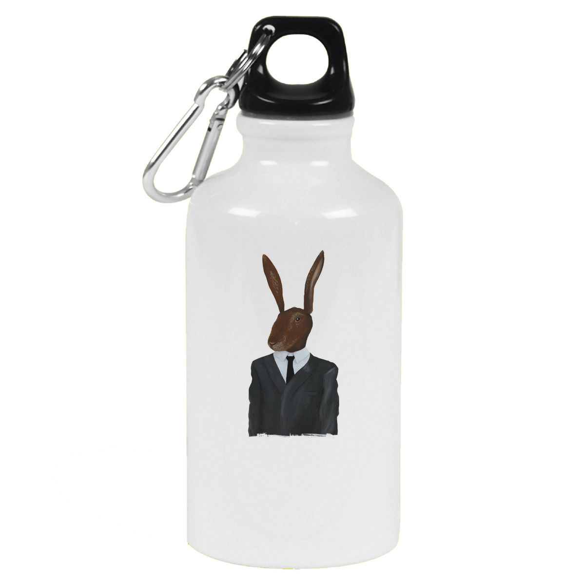 Бутылка спортивная CoolPodarok Кролик в костюме галстук