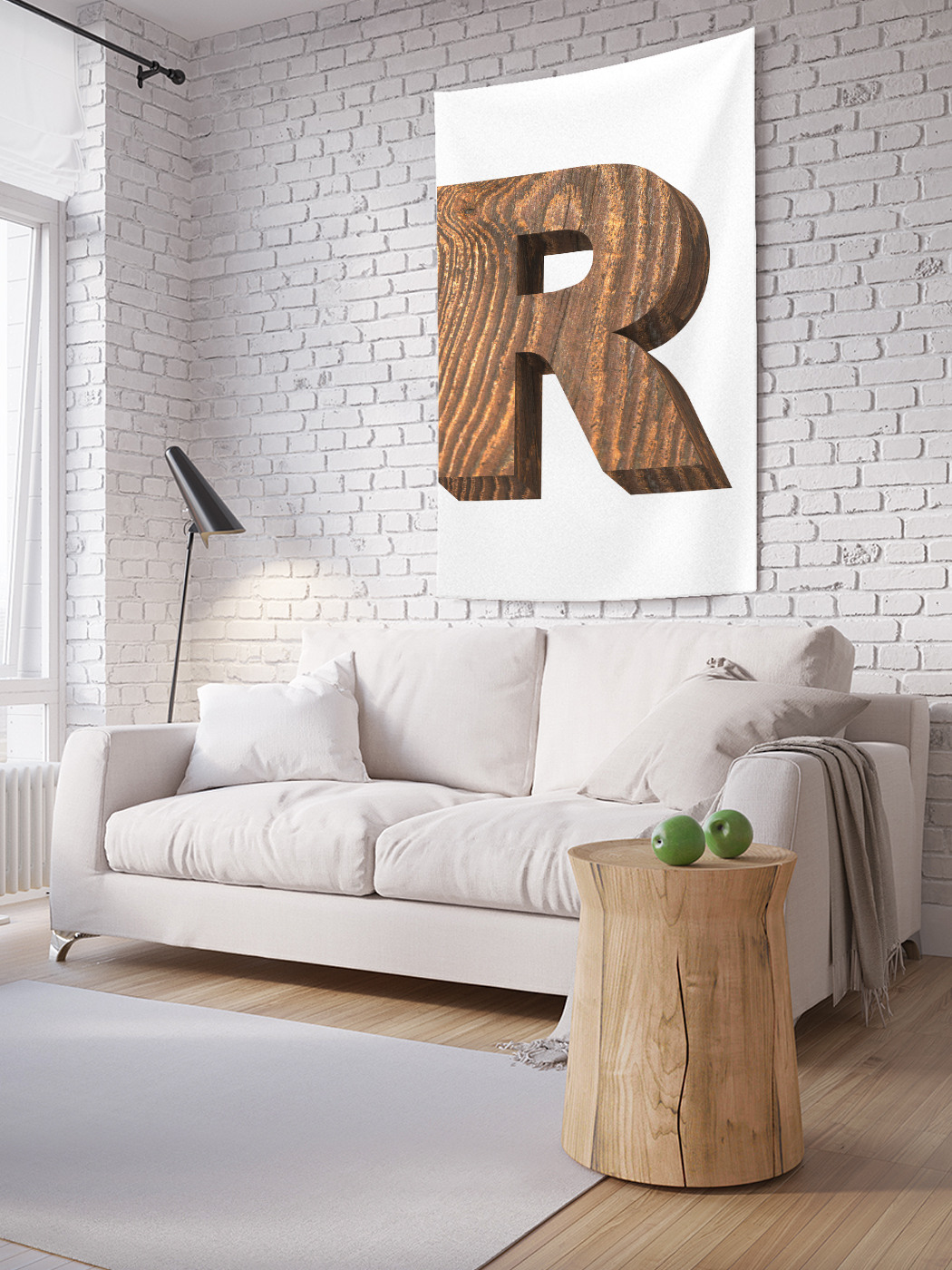 

Вертикальное фотопанно на стену JoyArty R из дерева 100x150 см, R из дерева