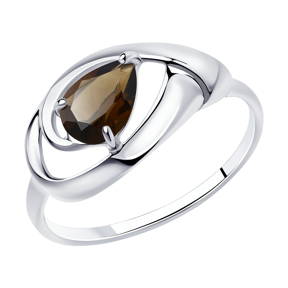 Кольцо из серебра р. 16,5 Diamant 94-310-00594-4, раухтопаз