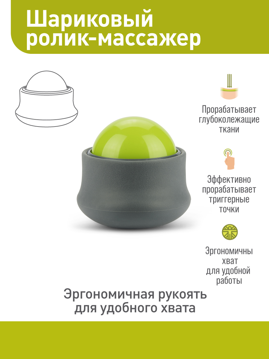 Мяч массажный Trigger Point Handheld зеленый, 5 см