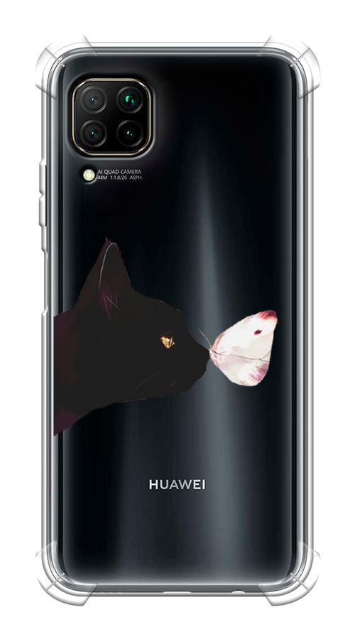 

Чехол Awog на Huawei Nova 7i "Черный кот и бабочка", Разноцветный, 611851-1