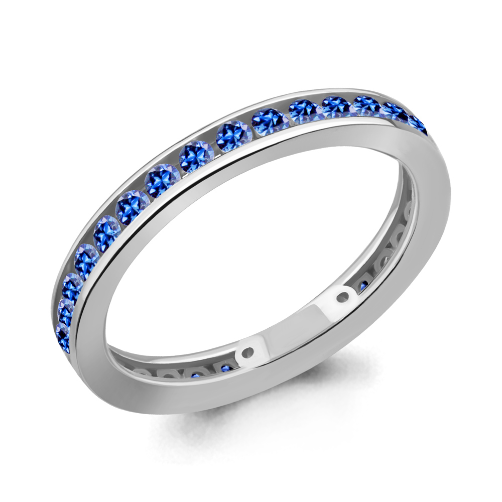 

Кольцо из серебра с сапфиром р. 17,5 Aquamarine 63353Б_925_р, 63353Б_925_р