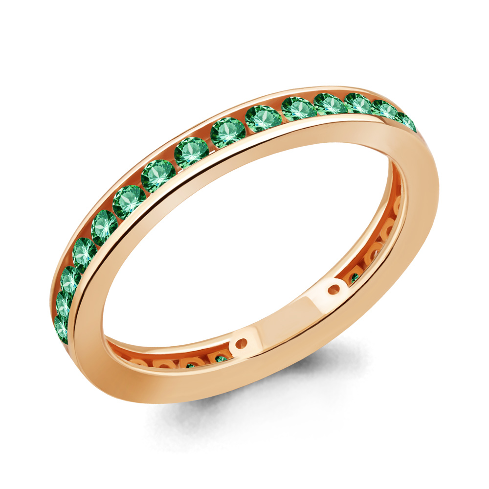 

Кольцо из серебра с изумрудом р. 17 Aquamarine 63353Г_925_з, 63353Г_925_з