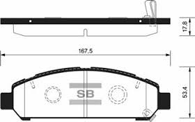 

Комплект тормозных колодок Sangsin brake SP1454