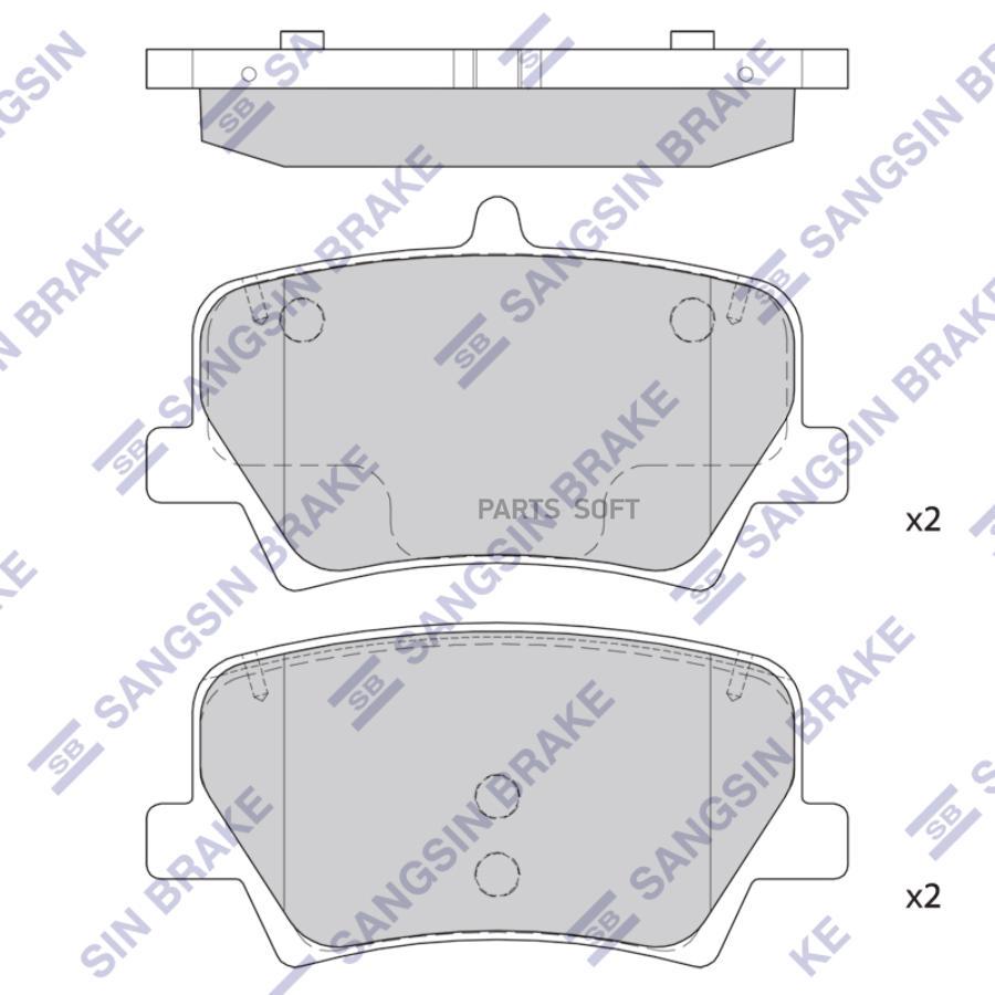 

Тормозные колодки Sangsin brake sp2590