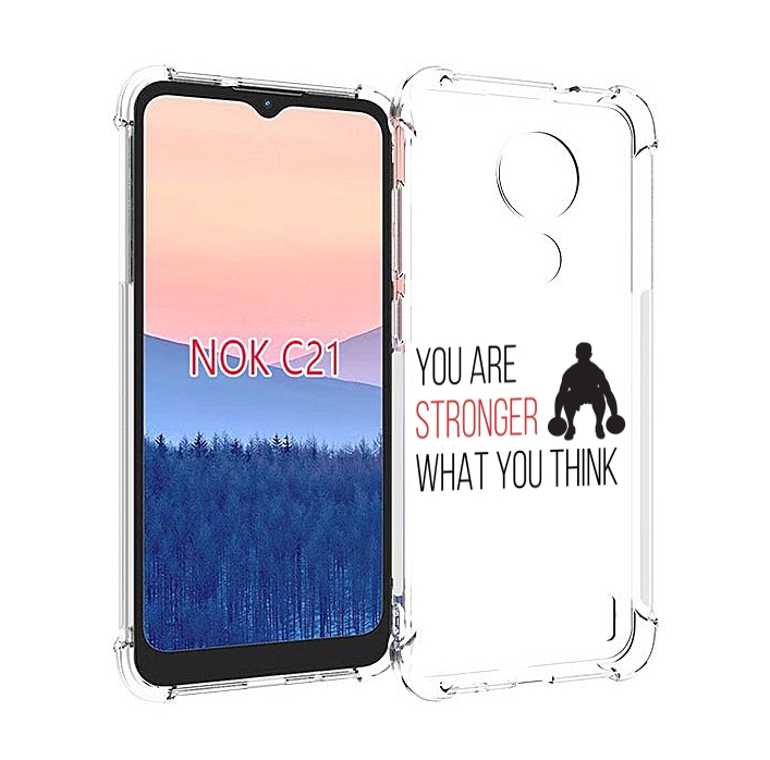 

Чехол MyPads ты-сильнее-чем-думаешь для Nokia C21, Прозрачный, Tocco