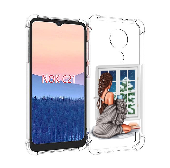 

Чехол MyPads уютное-зимнее-окно женский для Nokia C21, Прозрачный, Tocco