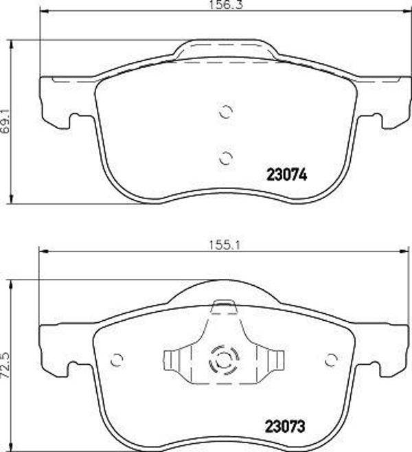 Тормозные колодки Trialli передние дисковые для Volvo S60 00-, S80 98-, XC70 02- PF4369