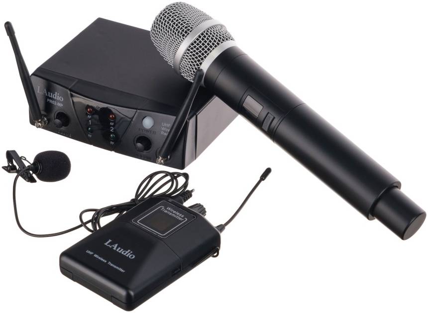 

LAUDIO PRO2-MP Двухканальная радиосистема с ручным передатчиком и петличкой,...