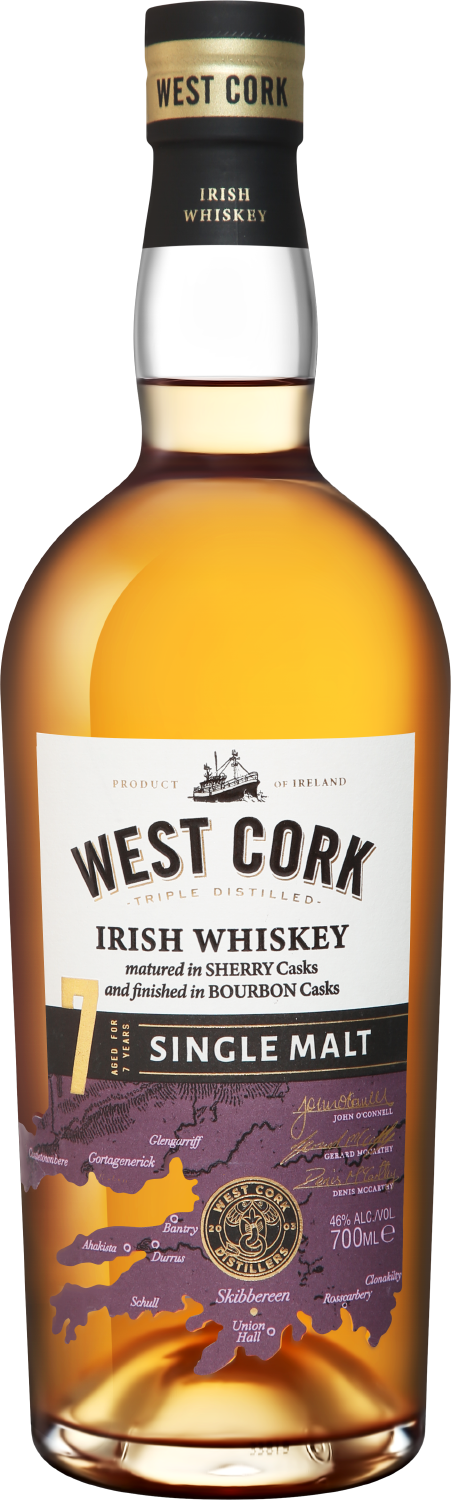 

Виски West Cork Single Malt Irish Whiskey 7 y.o. 46% 0,7л