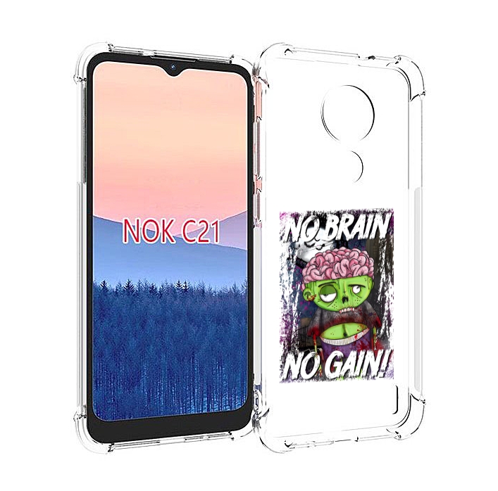 

Чехол MyPads глупый зомби для Nokia C21, Прозрачный, Tocco