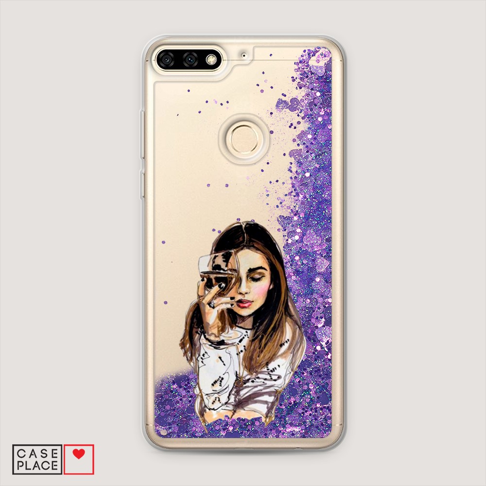 

Чехол Awog на Honor 7A Pro "Девушка с бокалом", Разноцветный, 65492-1