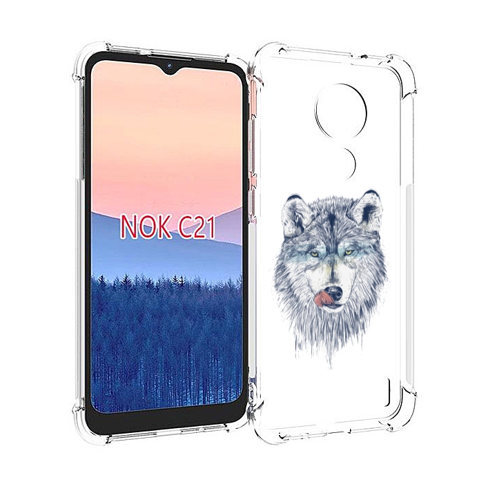 

Чехол MyPads голодгый волк для Nokia C21, Прозрачный, Tocco